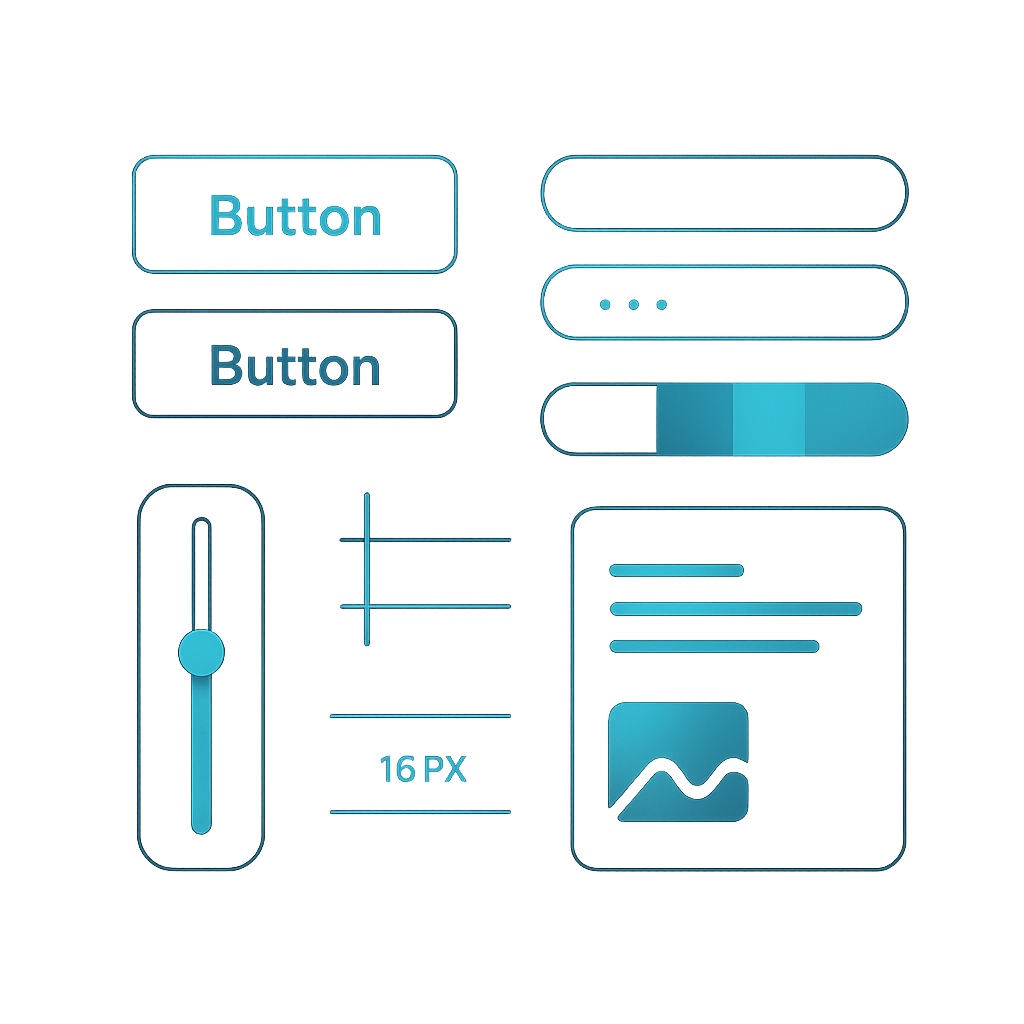 UI component library and design system